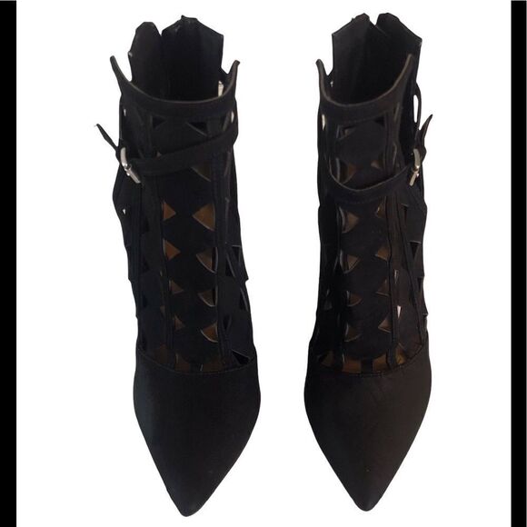 Report Laser Cut Faux Suede Stiletto Booties - Picture 10 of 12